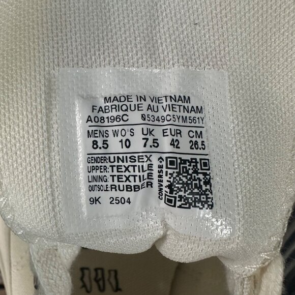 ⭐Converse Run Star Hike Ox Platform Sz 8.5 Mens Shoes Beige Red Sneakers A08196C - Picture 8 of 10